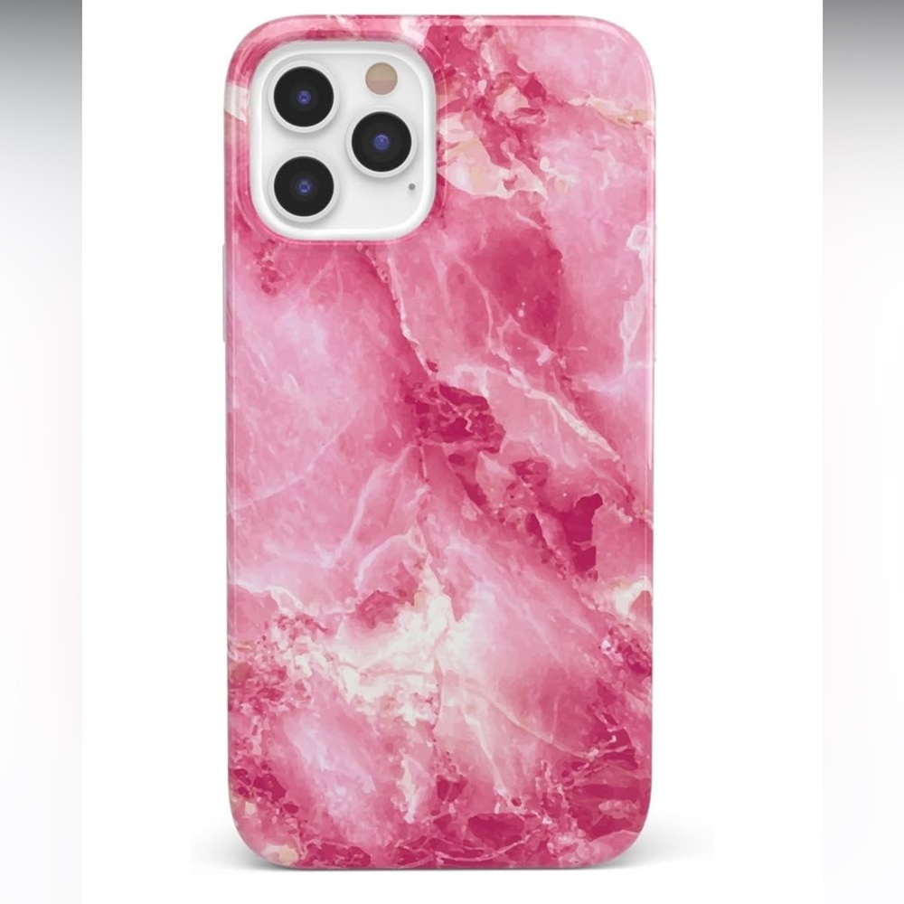 Casely iPhone 11 Pro Max Phone Case | Pretty in Pink | Hot Pink Marble Case